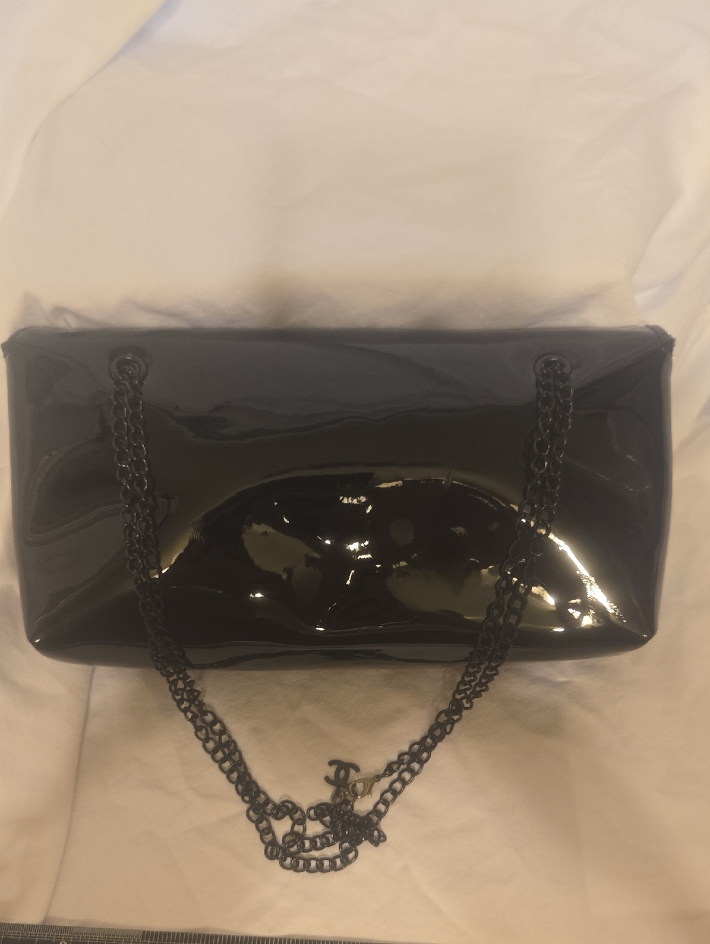 Chanel Beauty Black Patent Logo VIP Crossbody Clutch - Picture 8 of 8